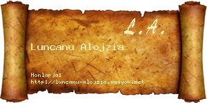 Luncanu Alojzia névjegykártya